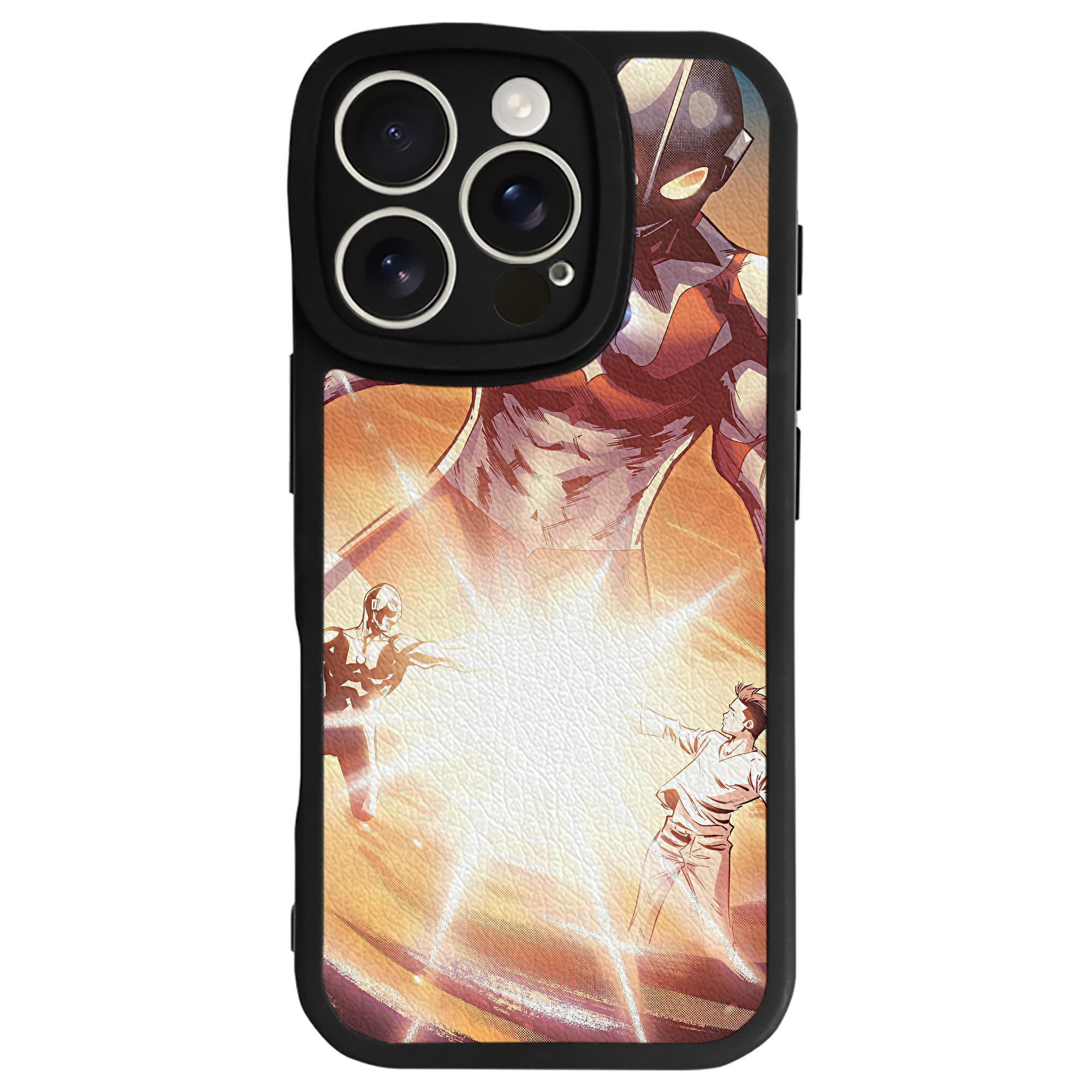 （画像用） ウルトラマン Ultraman 【iPhone 16シリーズ対応】シリコンスマホケース（レザー調） 材質：シリコン
